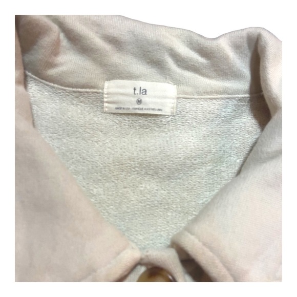 Anthropologie T LA Melora Shacket 100% Cotton Sz M Natural - Picture 7 of 8